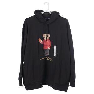 NWOT Polo Ralph Lauren Hoodie 3XB Lunar New Year Polo Bear Black Pockets